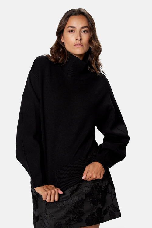 Pull à col roulant - noir