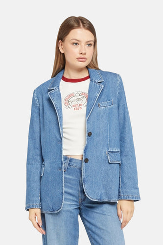 Blazer - mid blue denim