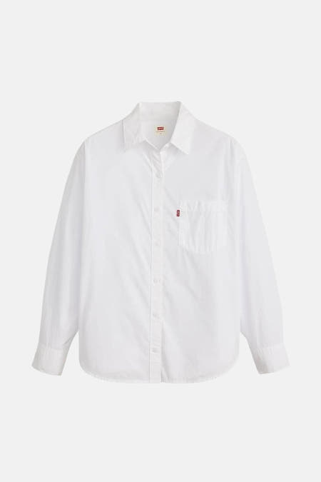 Chemise blanche à manches longues de Levi's®, avec une poche poitr et et un boutonnière.