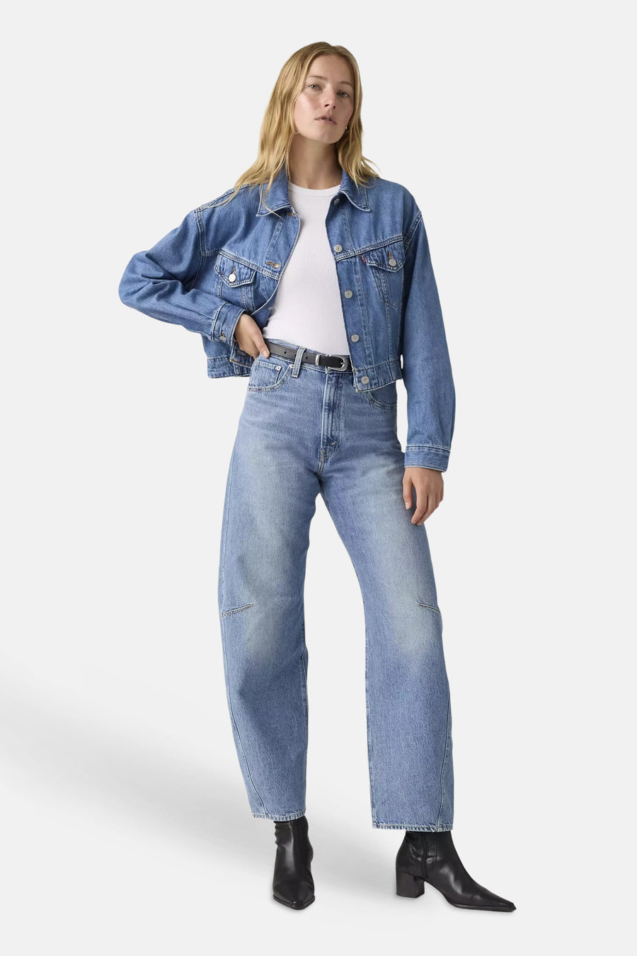 CINCH BARREL - mid blue denim