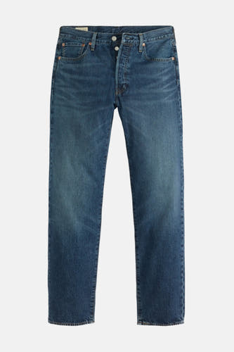 Jean droit en denim bleu marine de Levi's®, avec fermeture à boutons et lavage subtil.