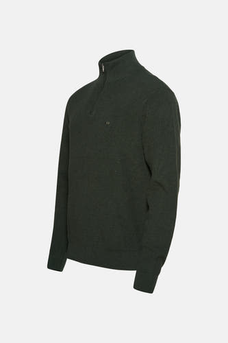T-shirt vert de Levi's avec une fermeture éclair courte et une fine structure en côtes.