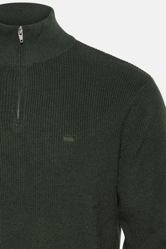 T-shirt vert de Levi's® avec une texture côtelée et un col court.