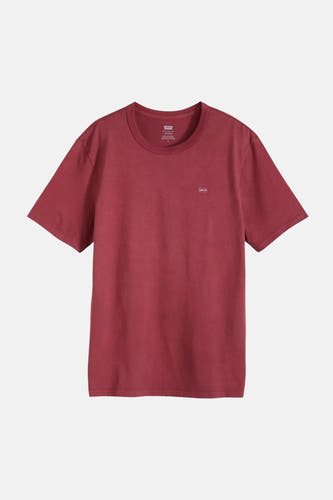 T-shirt Bordeaux à manches courtes de Levi's, uni et avec un petit logo sur la poitrine.