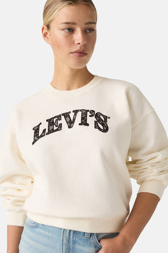 Sweat col O - blanc