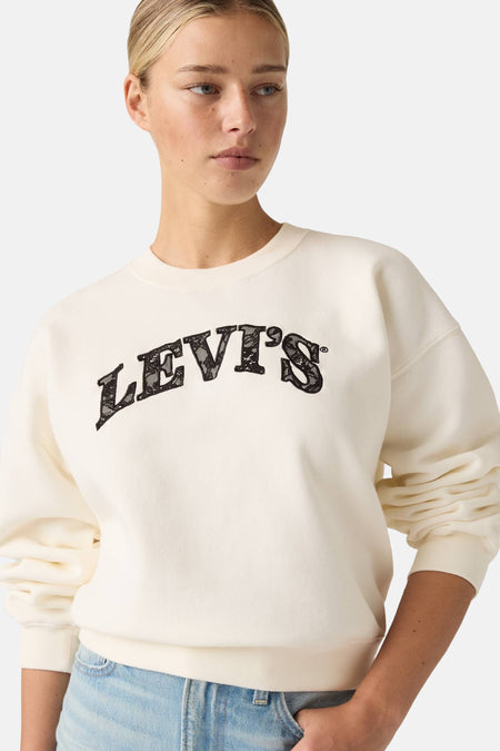 Sweat col O - blanc