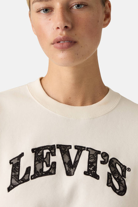 Sweat col O - blanc