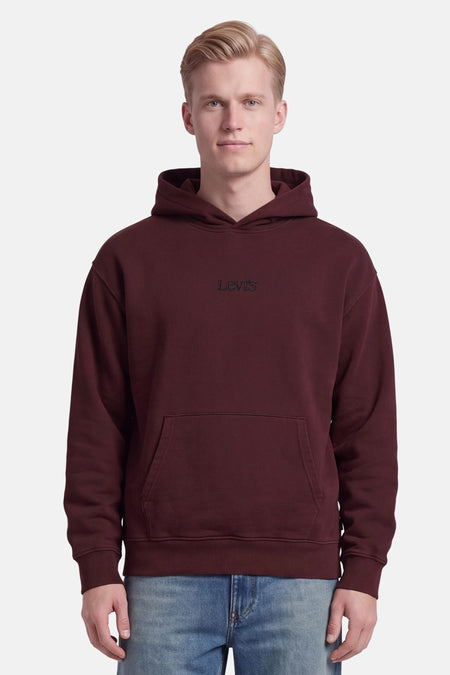 Sweat à capuche - bordeaux