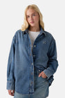 Chemise à manches longues - Mid blue denim