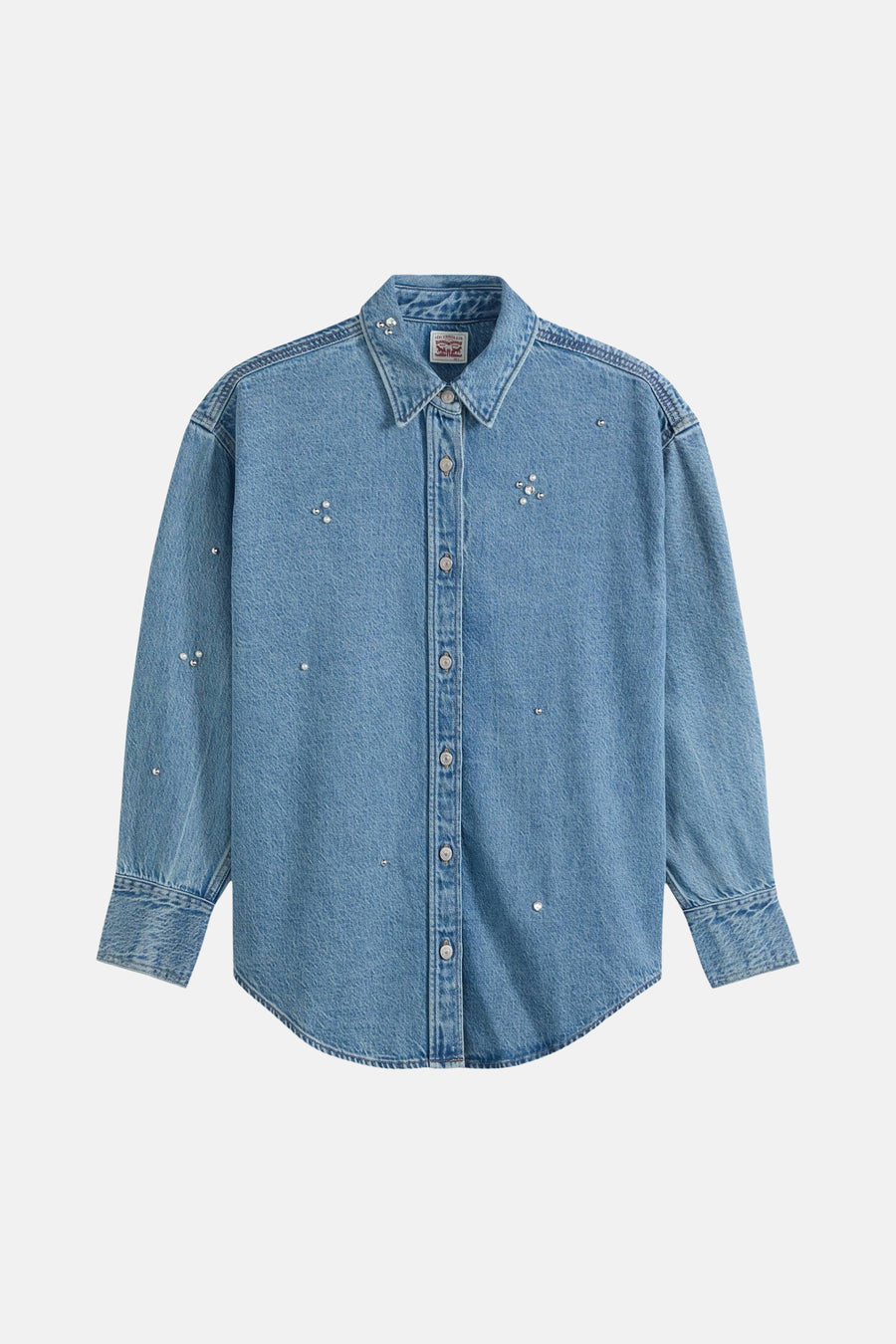 Chemise à manches longues - Mid blue denim