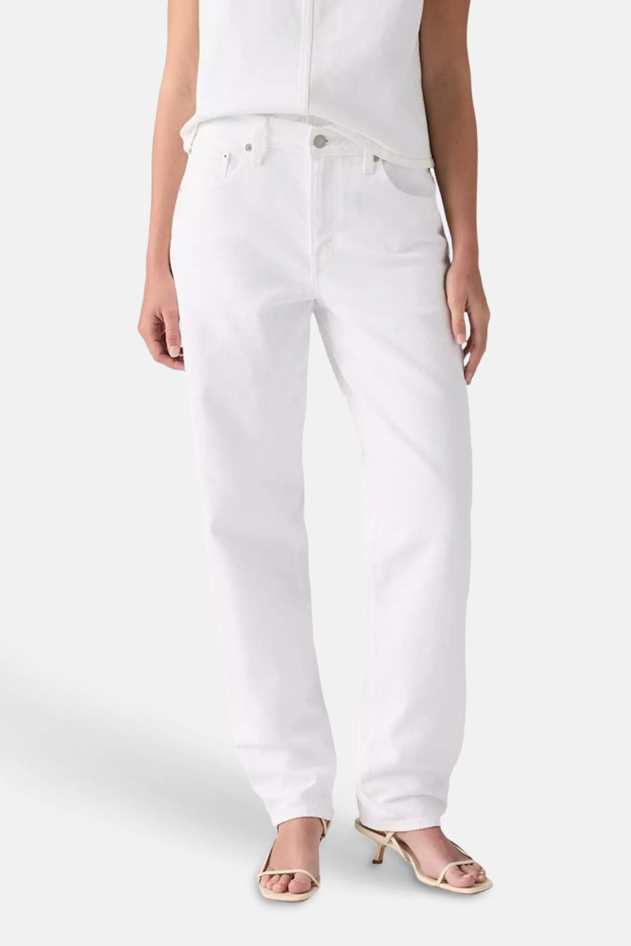 LOOSE TAPER - white denim