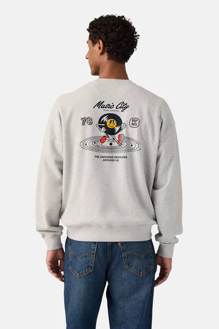 Sweat col O - gris