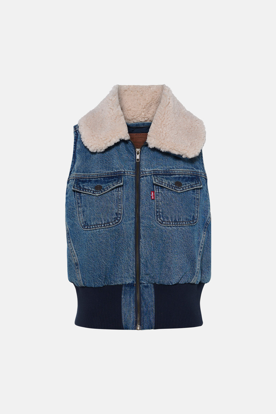 Veste sans manches - mid blue denim