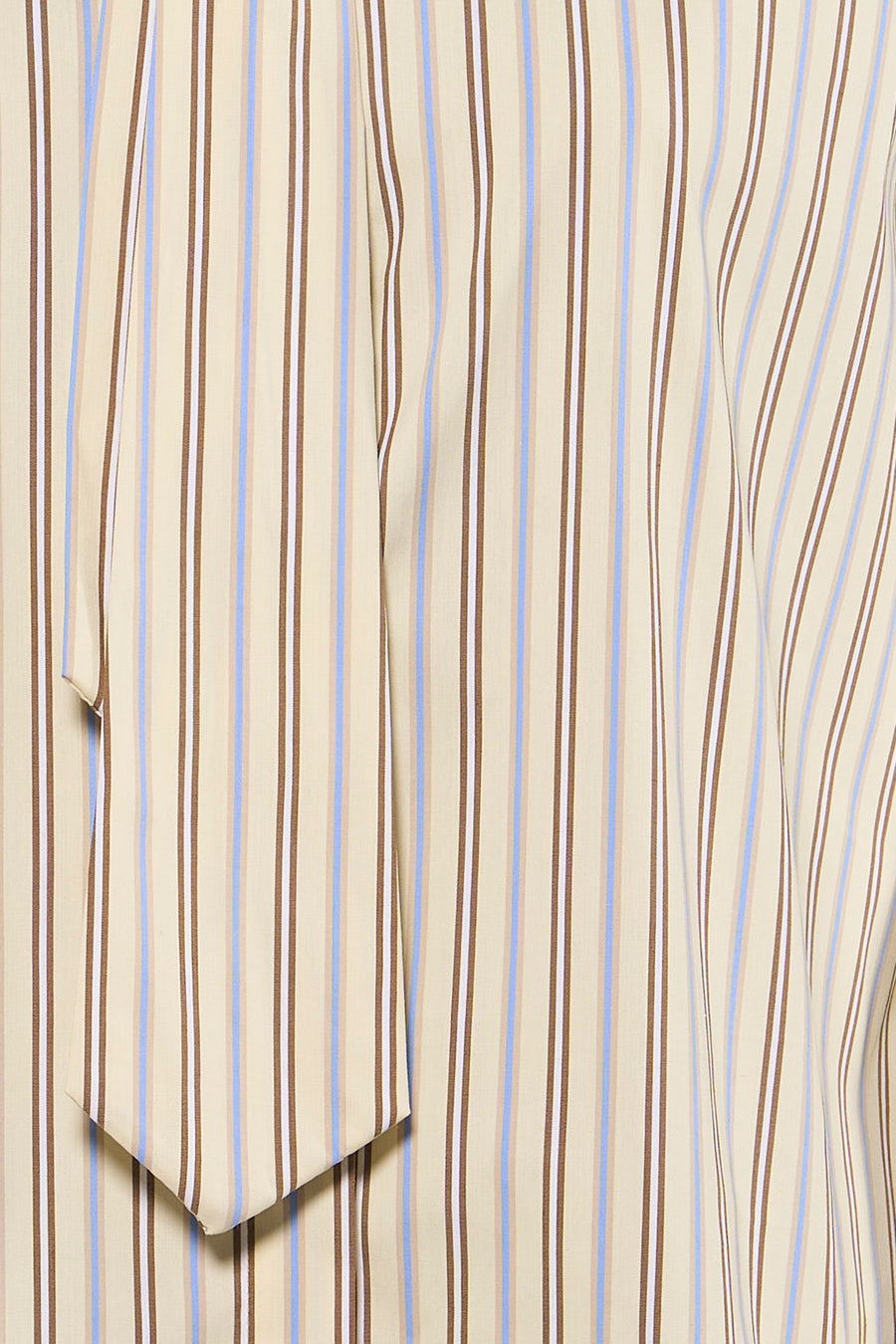 Chemise jaune à rayures de Terra di Siena, à manches longues et à pli décoratif.