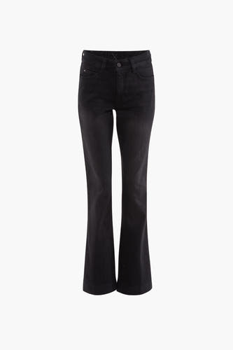 Donkergrijze bootcut jeans van MAC met subtiele wassing en klassieke zakken.