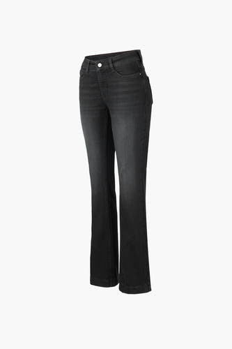 Donkergrijze bootcut jeans van MAC, met een subtiele stonewash afwerking en klassieke vijf-pocket styling.