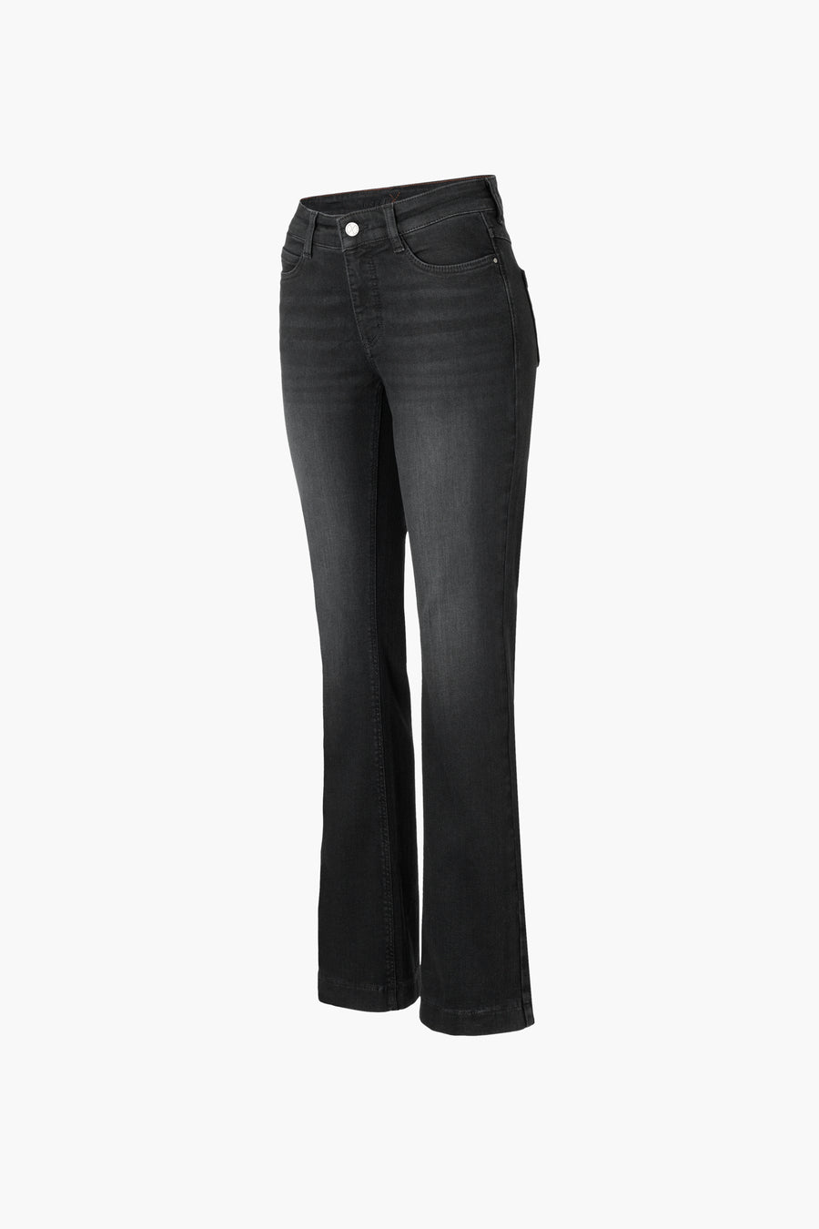Donkergrijze bootcut jeans van MAC, met een subtiele stonewash afwerking en klassieke vijf-pocket styling.