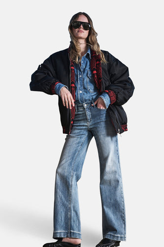 Jeans wide light blue denim - MAC - MAC