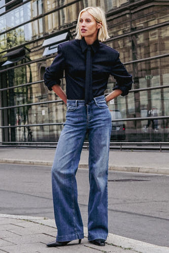 Jean large - bleu