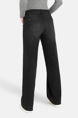 DREAM WIDE - Black denim - MAC