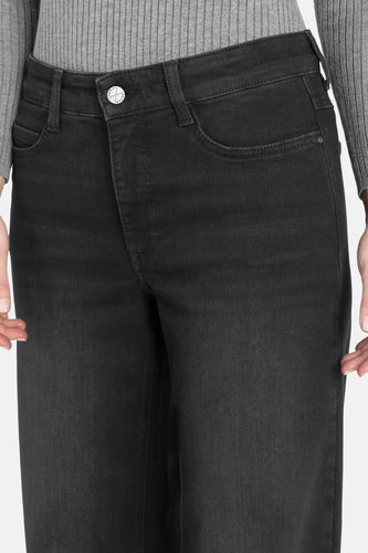 DREAM WIDE - Black denim - MAC