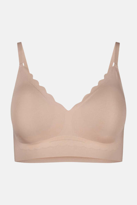 Beige beha van SKINY, met geschulpte rand en verstelbare bandjes.