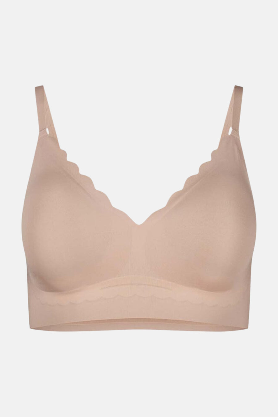Beige beha van SKINY, met geschulpte rand en verstelbare bandjes.