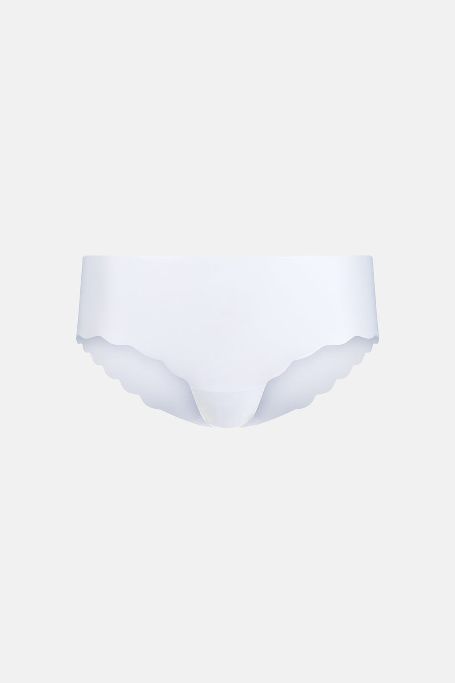 Culotte blanche SKINY, vue de face avec bords festonnés.
