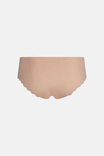 Culotte beige de SKINY avec bords festonnés, dos.
