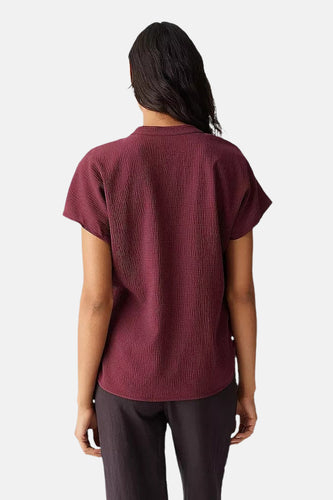 Blouse à manches courtes - Bordeaux