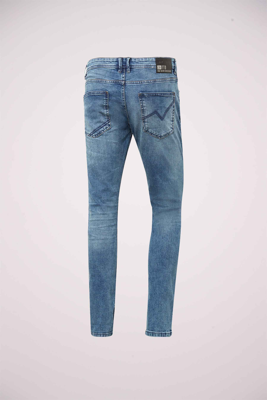 Jean en denim bleu, dos.