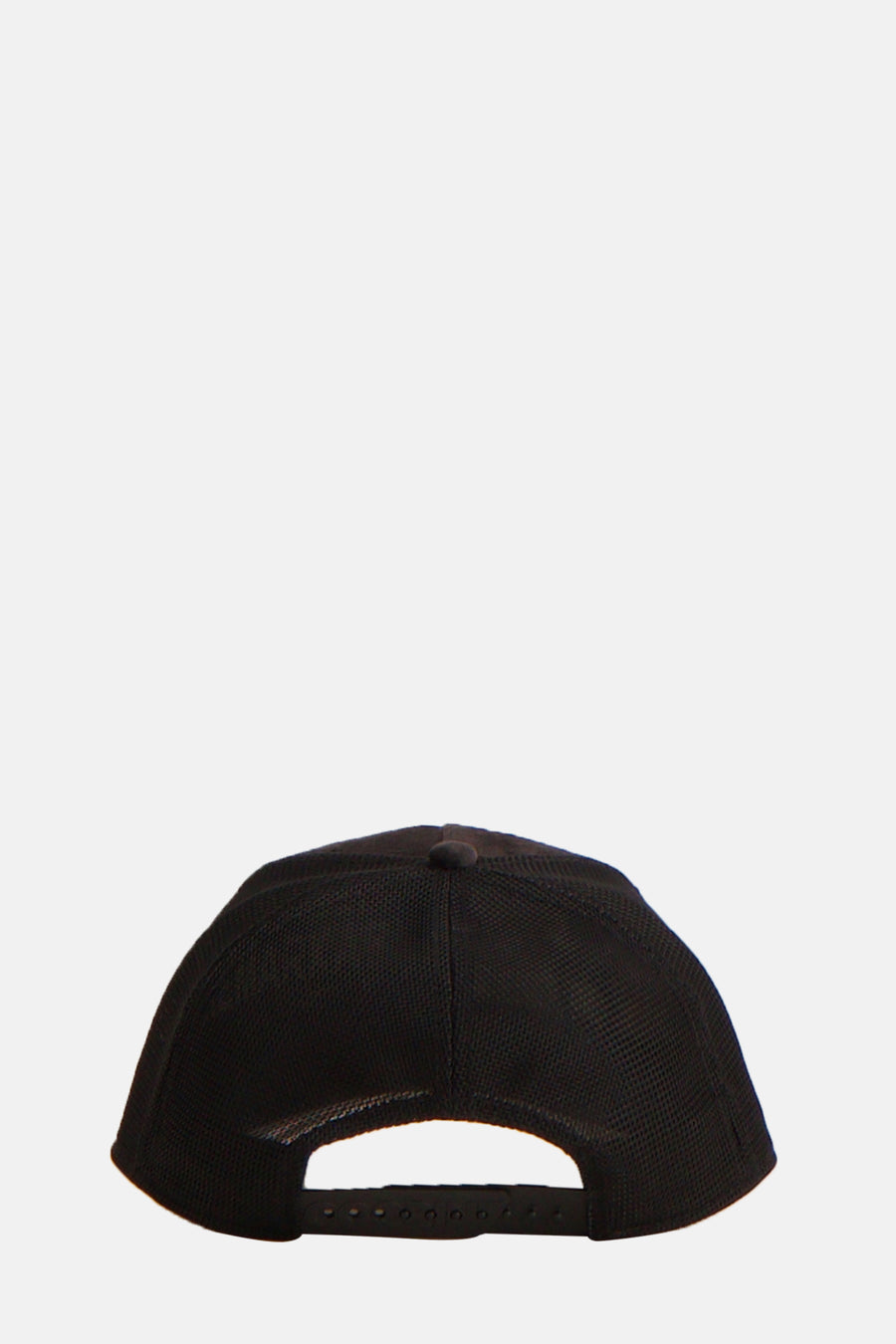 Zwarte pet met verstelbare band.