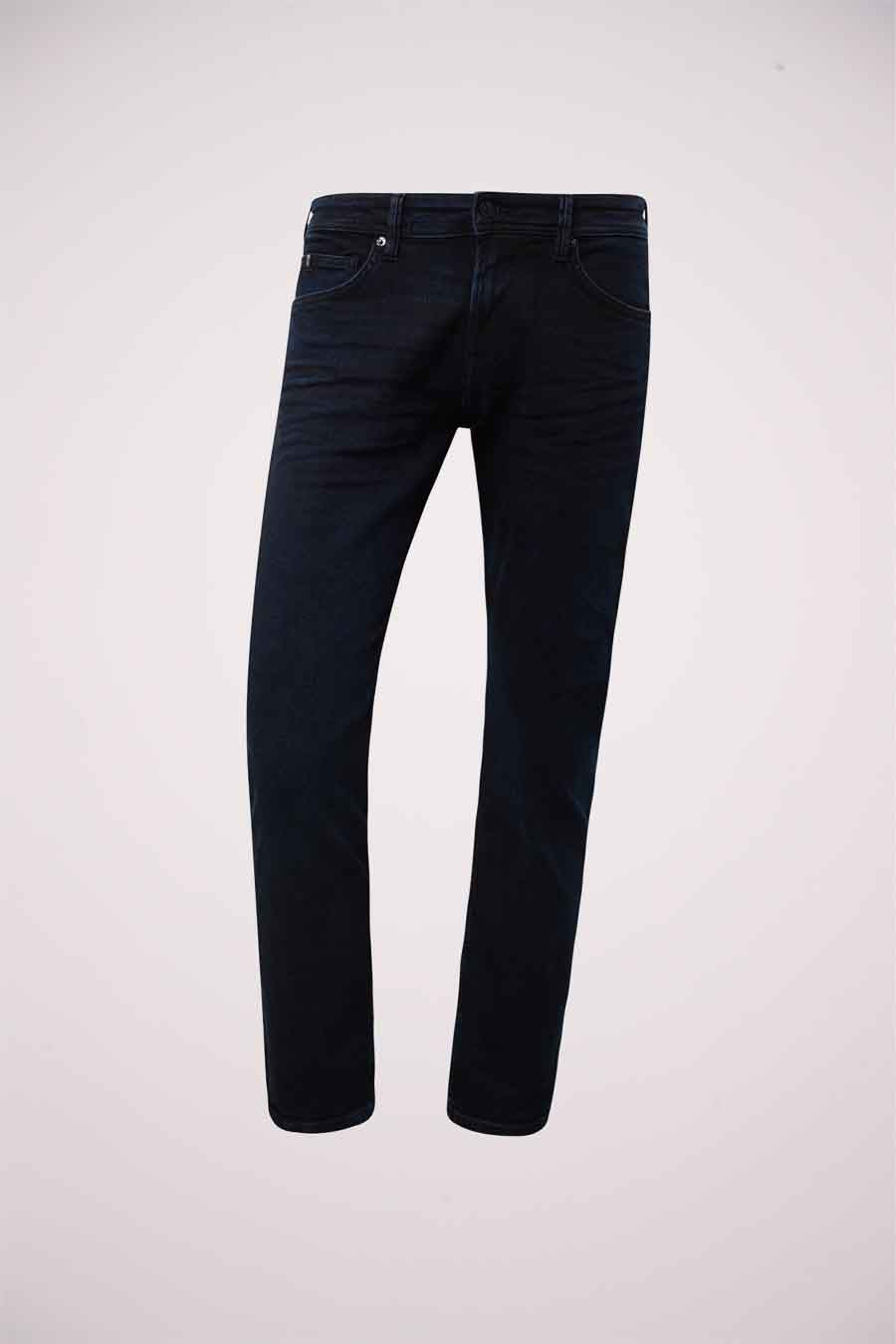 Jean slim fit bleu marine de TOM TAILOR, tissu denim lisse sans motif.