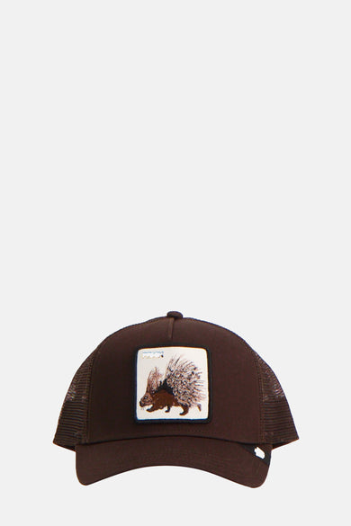 Tête de couleur GOORIN, avec une image d'un hérisson sur un patch rectangulaire.