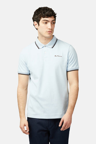 Polo à manches courtes - Bleu clair - BEN SHERMAN
