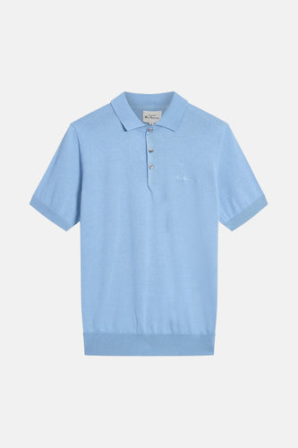 Polo à manches courtes - bleu - BEN SHERMAN