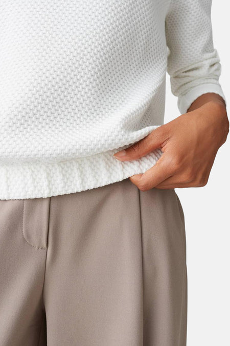 Pull à col rond - Blanc