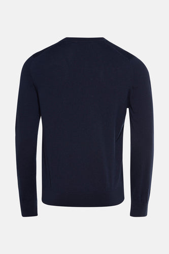 Pull à col rond - bleu - BEN SHERMAN