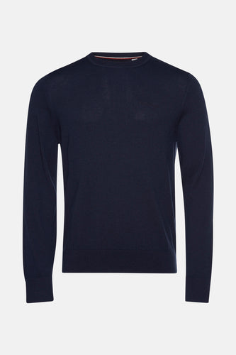 Pull à col rond - bleu - BEN SHERMAN