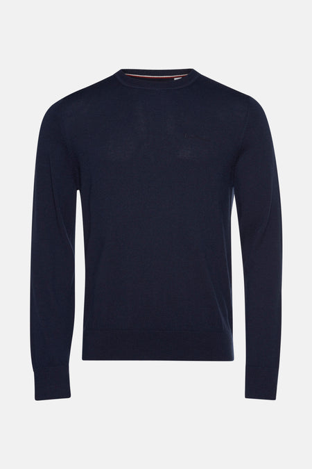 Pull à col rond - bleu