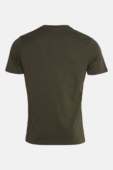 T-shirt Kaki à manches courtes de BEN SHERMAN, imprimé sur le dos, uni.
