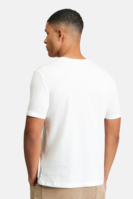 Wit T-shirt van BEN SHERMAN, gezien van achteren, met korte mouwen en een effen ontwerp.