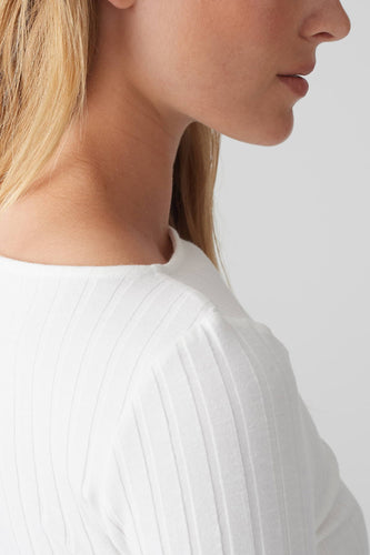 Pull à col rond - blanc