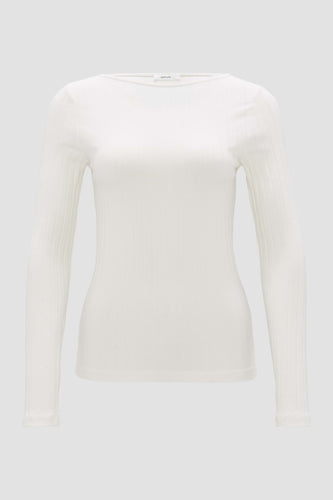 Pull à col rond - blanc