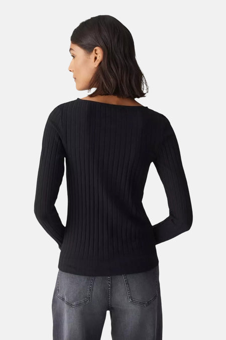 Pull col O noir - OPUS
