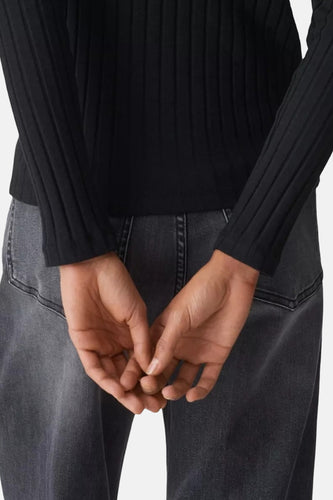 Pull à col rond - noir