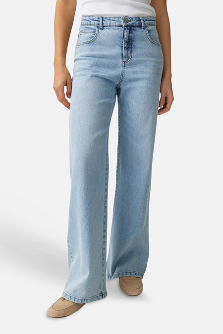 Jeans wide light blue denim - OPUS