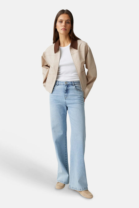 Jeans wide light blue denim - OPUS