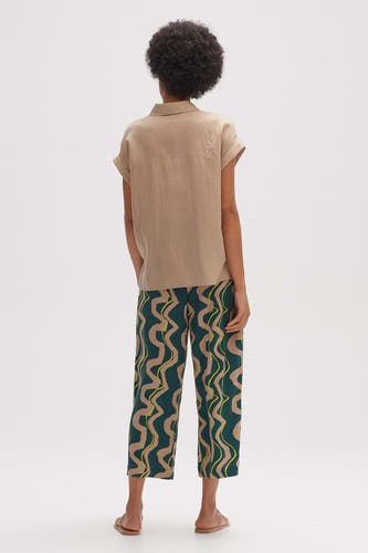 Chemise &agrave; manches courtes - beige