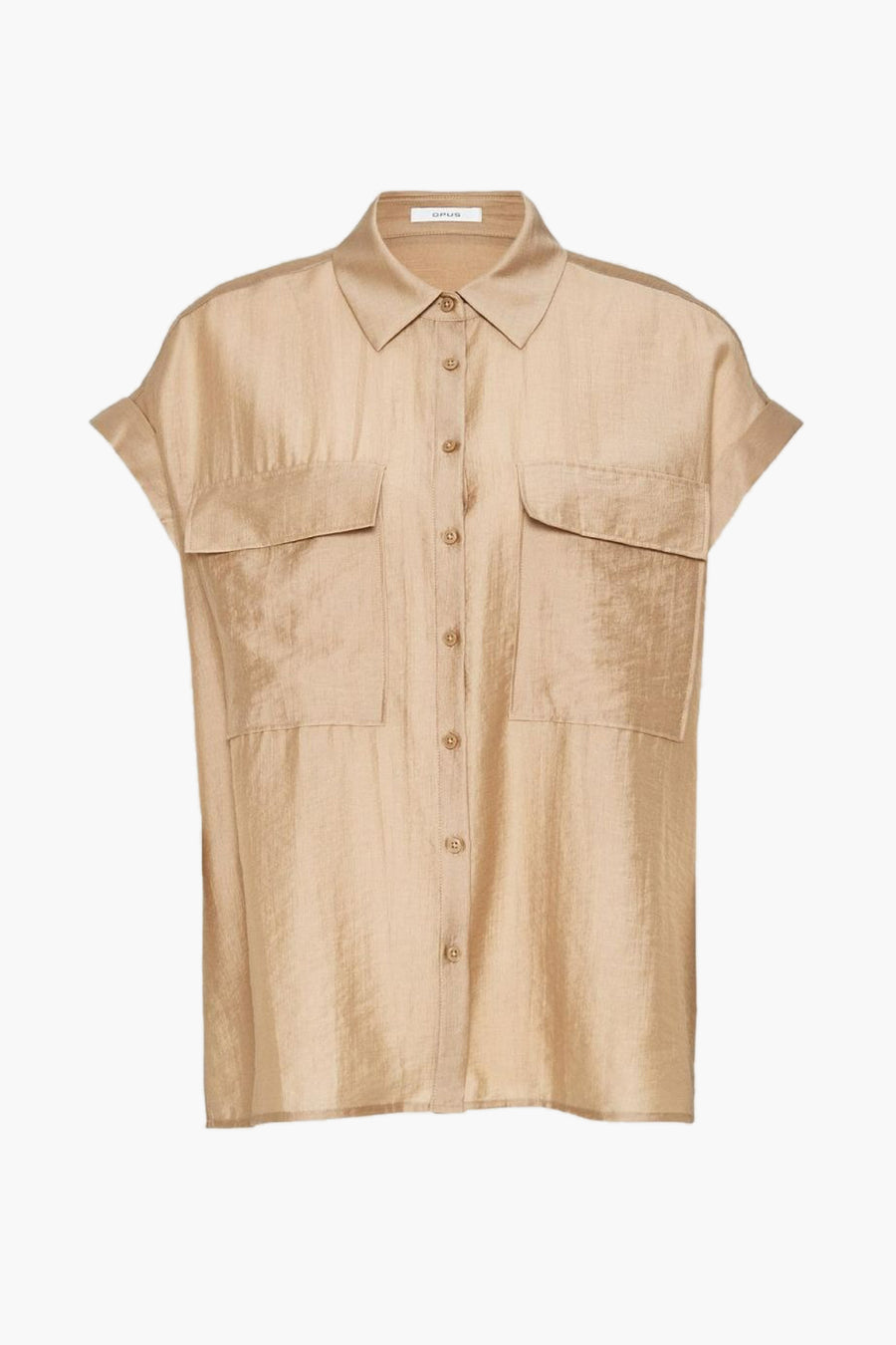 Chemise &agrave; manches courtes - beige